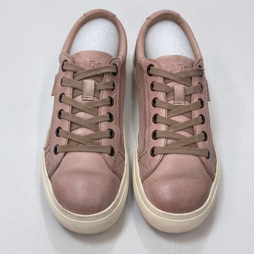Taos Plim Soul Lux Leather Sneakers Dusty Rose Pink Low Top PLX-13994A Womens 6